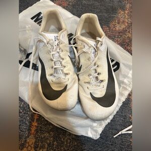 Nike Women's Cream and Black track Shoes